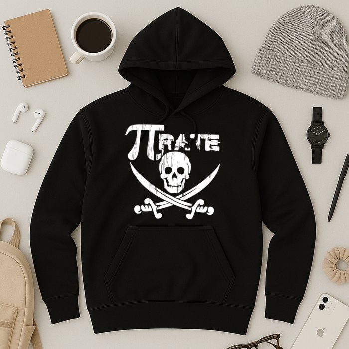 PI Rate Math Skull and Cross Swords Hoodie