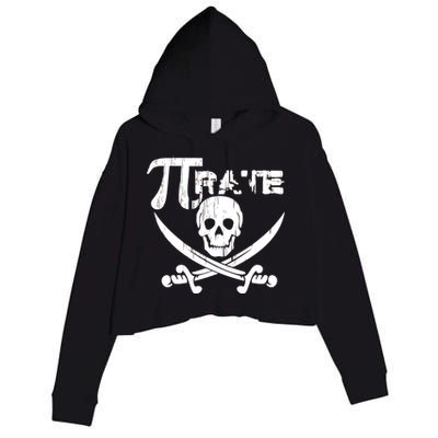 PI Rate Math Skull and Cross Swords Crop Fleece Hoodie