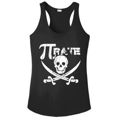 PI Rate Math Skull and Cross Swords Ladies PosiCharge Competitor Racerback Tank