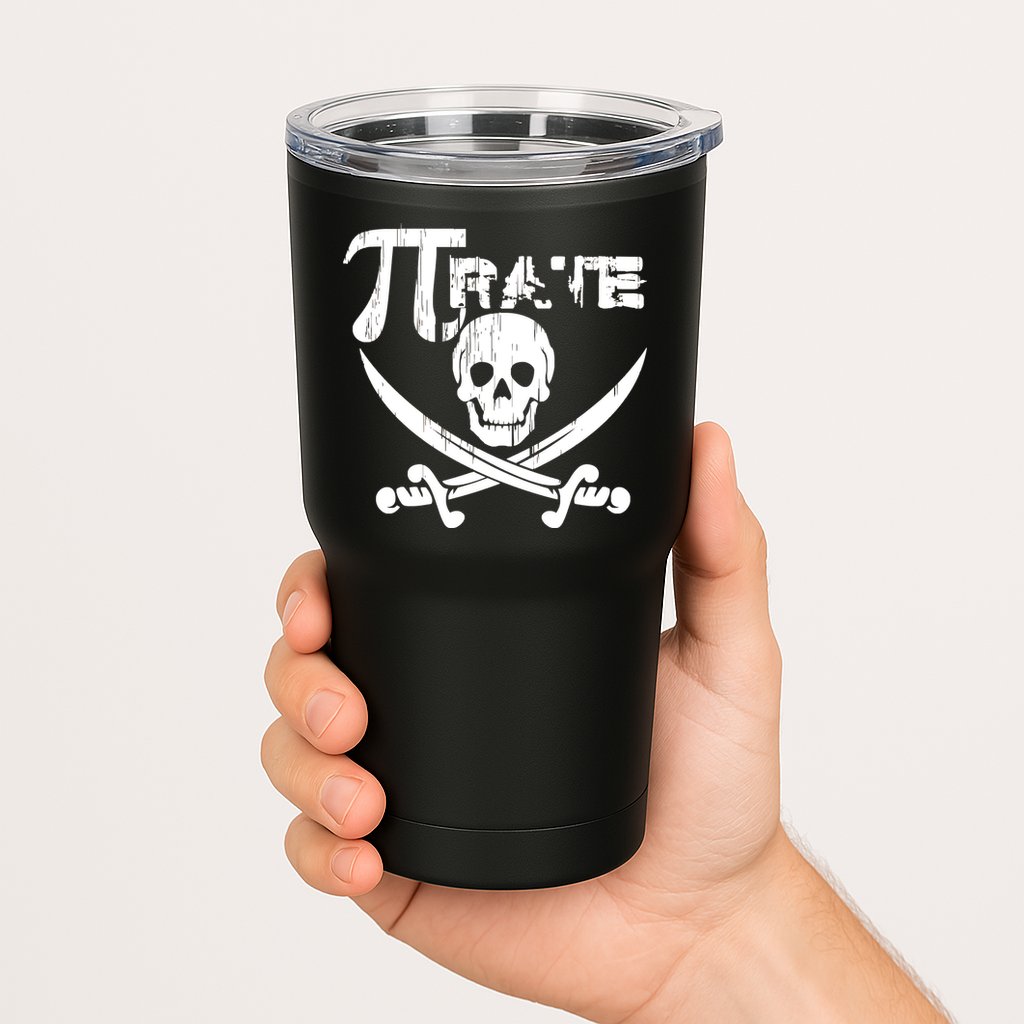 PI Rate Math Skull and Cross Swords Tumbler