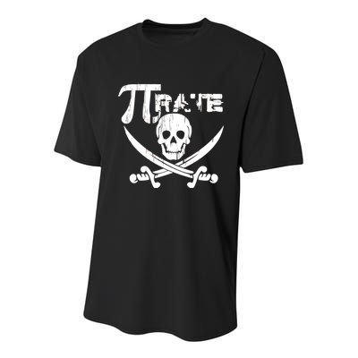 PI Rate Math Skull and Cross Swords Youth Performance Sprint T-Shirt