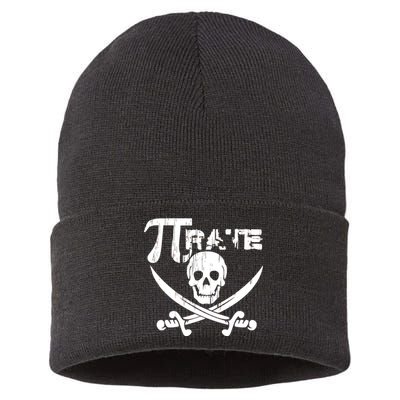 PI Rate Math Skull and Cross Swords Sustainable Knit Beanie