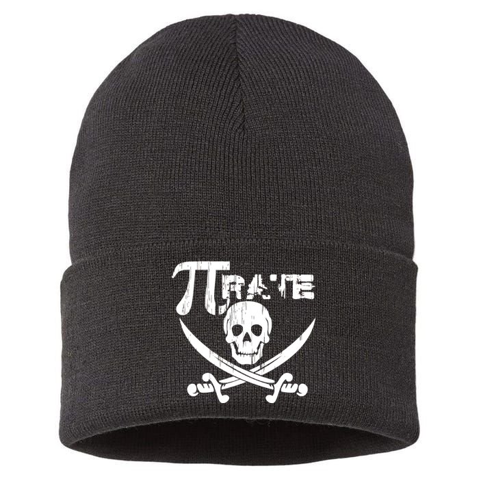 PI Rate Math Skull and Cross Swords Sustainable Knit Beanie