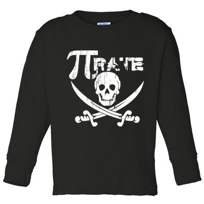 PI Rate Math Skull and Cross Swords Toddler Long Sleeve Shirt