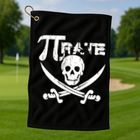 PI Rate Math Skull and Cross Swords Golf Towel