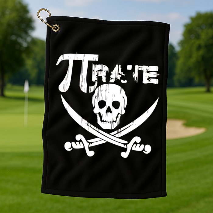 PI Rate Math Skull and Cross Swords Golf Towel