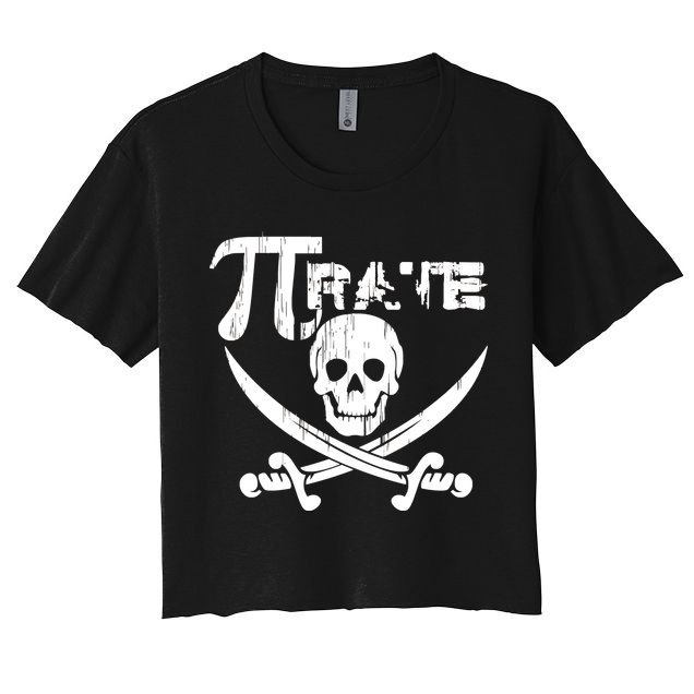 PI Rate Math Skull and Cross Swords Crop Top