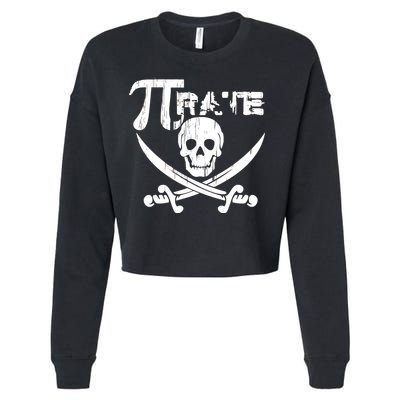PI Rate Math Skull and Cross Swords Cropped Pullover Crew