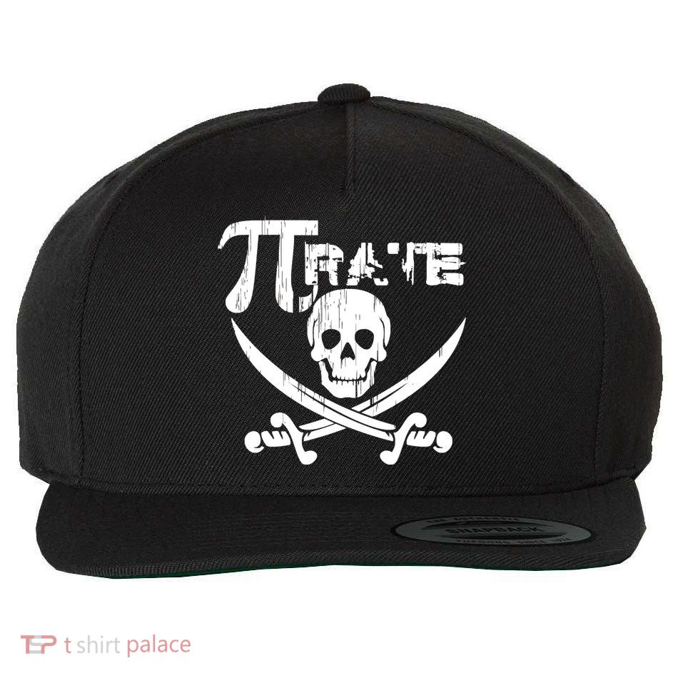 PI Rate Math Skull and Cross Swords Wool Snapback Cap