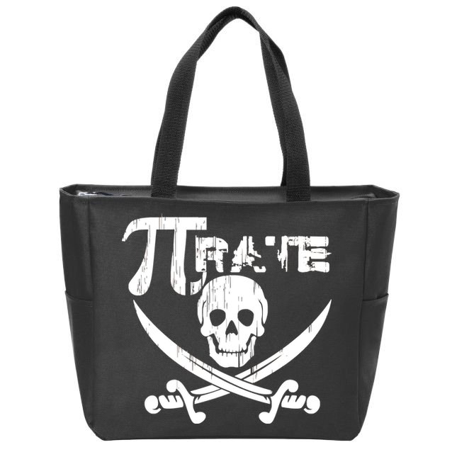 PI Rate Math Skull and Cross Swords Zip Tote Bag