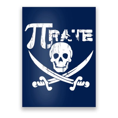 PI Rate Math Skull and Cross Swords Poster