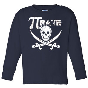 PI Rate Math Skull and Cross Swords Toddler Long Sleeve Shirt