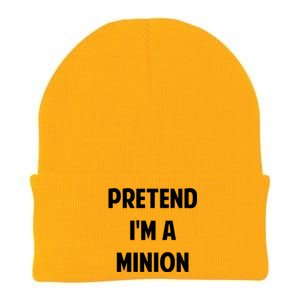 Pretend IM A Minion Costume Party Funny Halloween Minion Knit Cap Winter Beanie