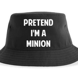 Pretend IM A Minion Costume Party Funny Halloween Minion Sustainable Bucket Hat