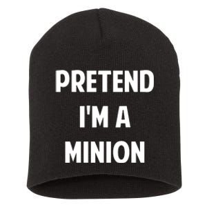 Pretend IM A Minion Costume Party Funny Halloween Minion Short Acrylic Beanie