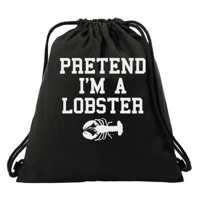 Pretend I'm A Lobster Funny Last Minute Lazy Costume Drawstring Bag