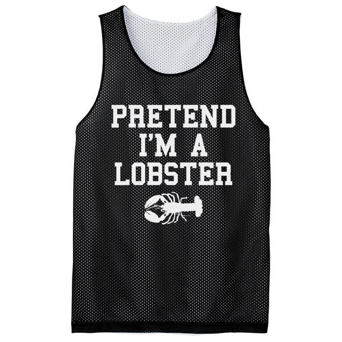 Pretend I'm A Lobster Funny Last Minute Lazy Costume Mesh Reversible Basketball Jersey Tank