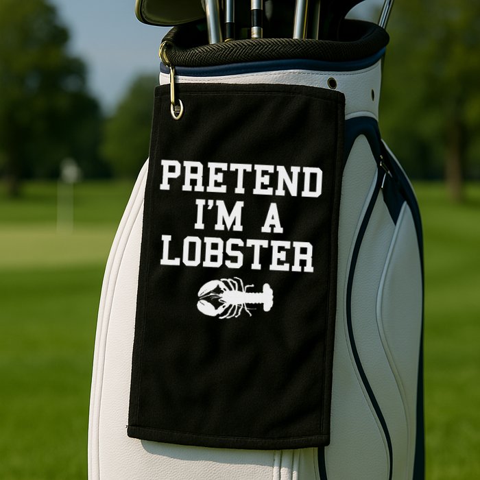 Pretend I'm A Lobster Funny Last Minute Lazy Costume Golf Towel