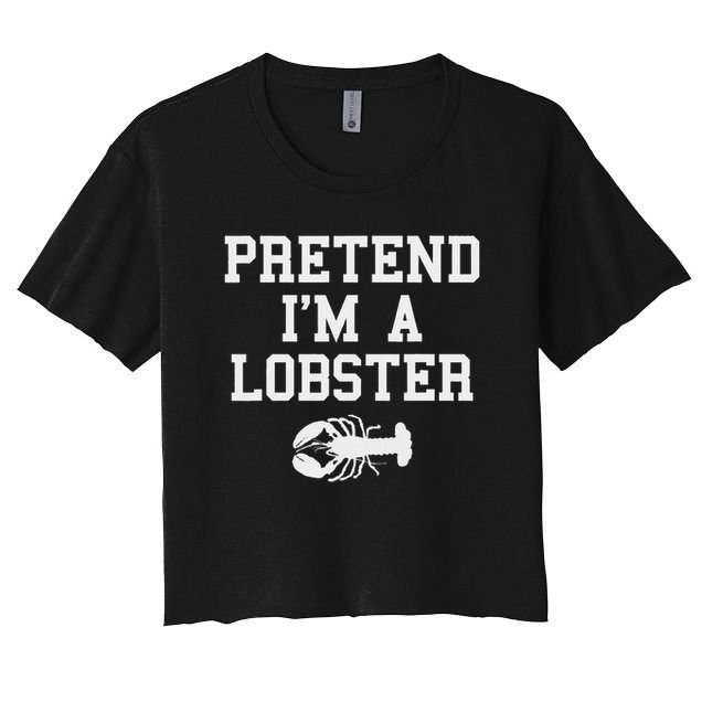 Pretend I'm A Lobster Funny Last Minute Lazy Costume Crop Top
