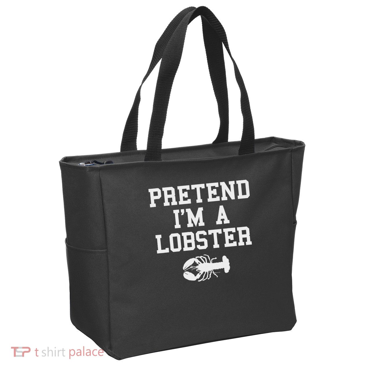 Pretend I'm A Lobster Funny Last Minute Lazy Costume Zip Tote Bag