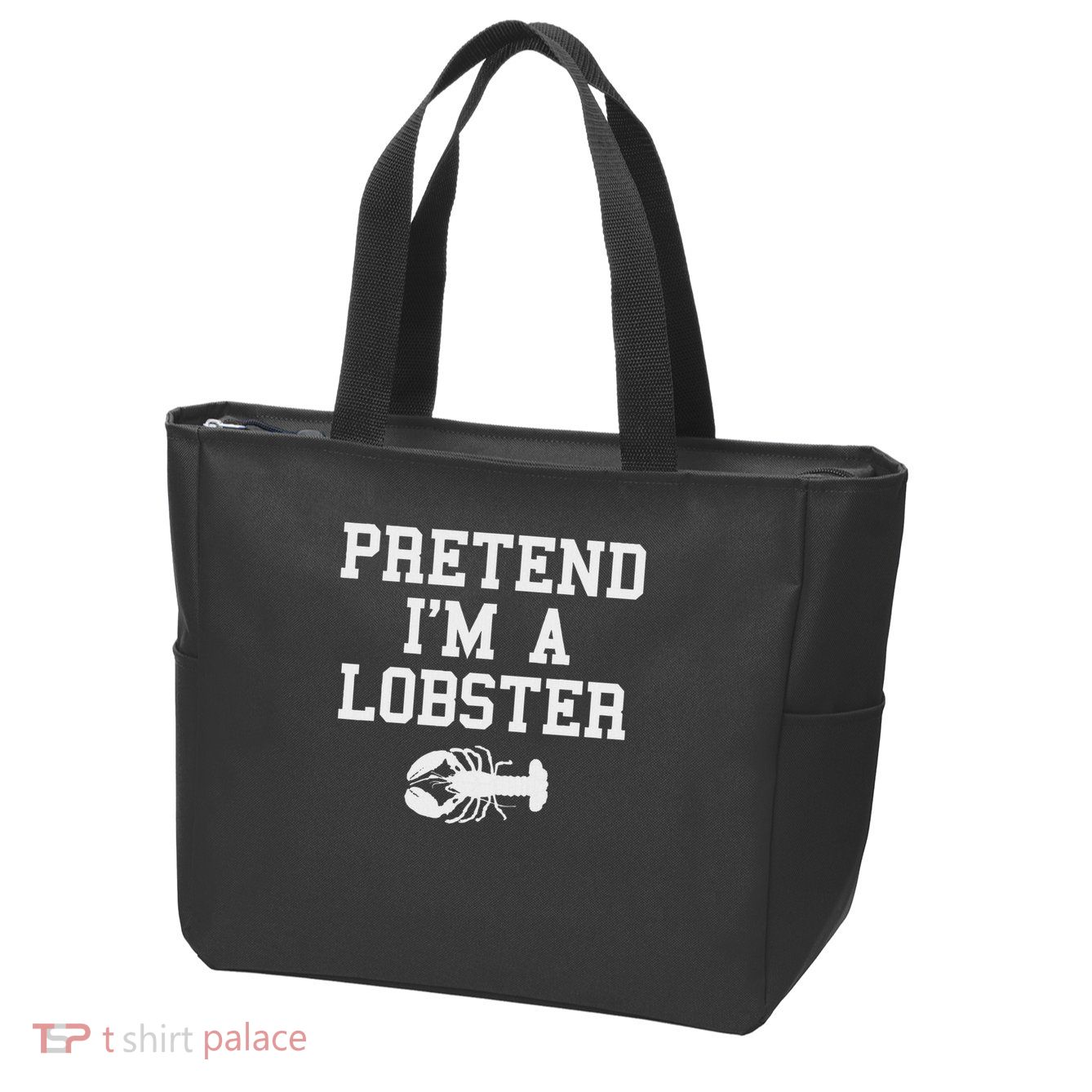 Pretend I'm A Lobster Funny Last Minute Lazy Costume Zip Tote Bag