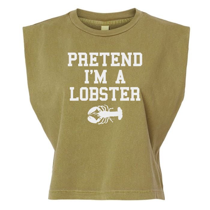 Pretend I'm A Lobster Funny Last Minute Lazy Costume Garment-Dyed Women's Muscle Tee