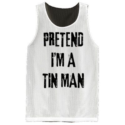 Pretend Im A Tin Man Halloween Last Minute Costume Party Mesh Reversible Basketball Jersey Tank