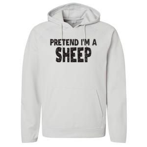 Pretend IM A Easy Lamb Halloween Costume Performance Fleece Hoodie