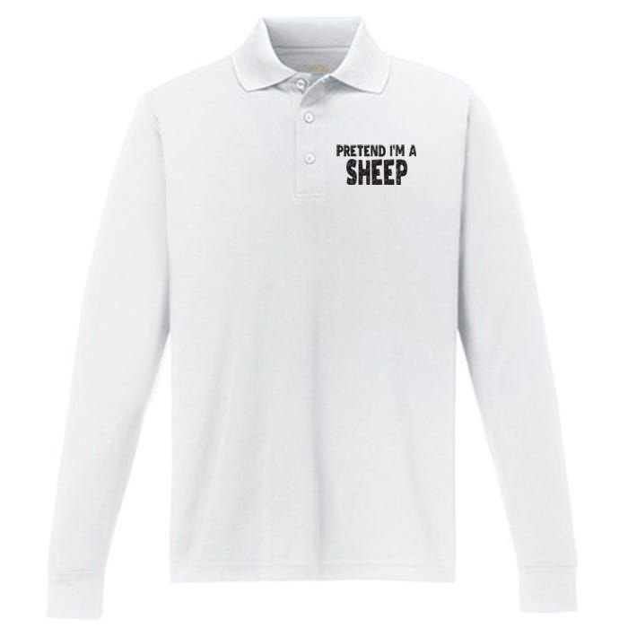 Pretend IM A Easy Lamb Halloween Costume Performance Long Sleeve Polo