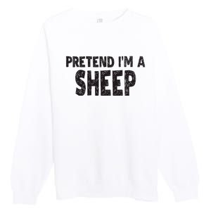 Pretend IM A Easy Lamb Halloween Costume Premium Crewneck Sweatshirt