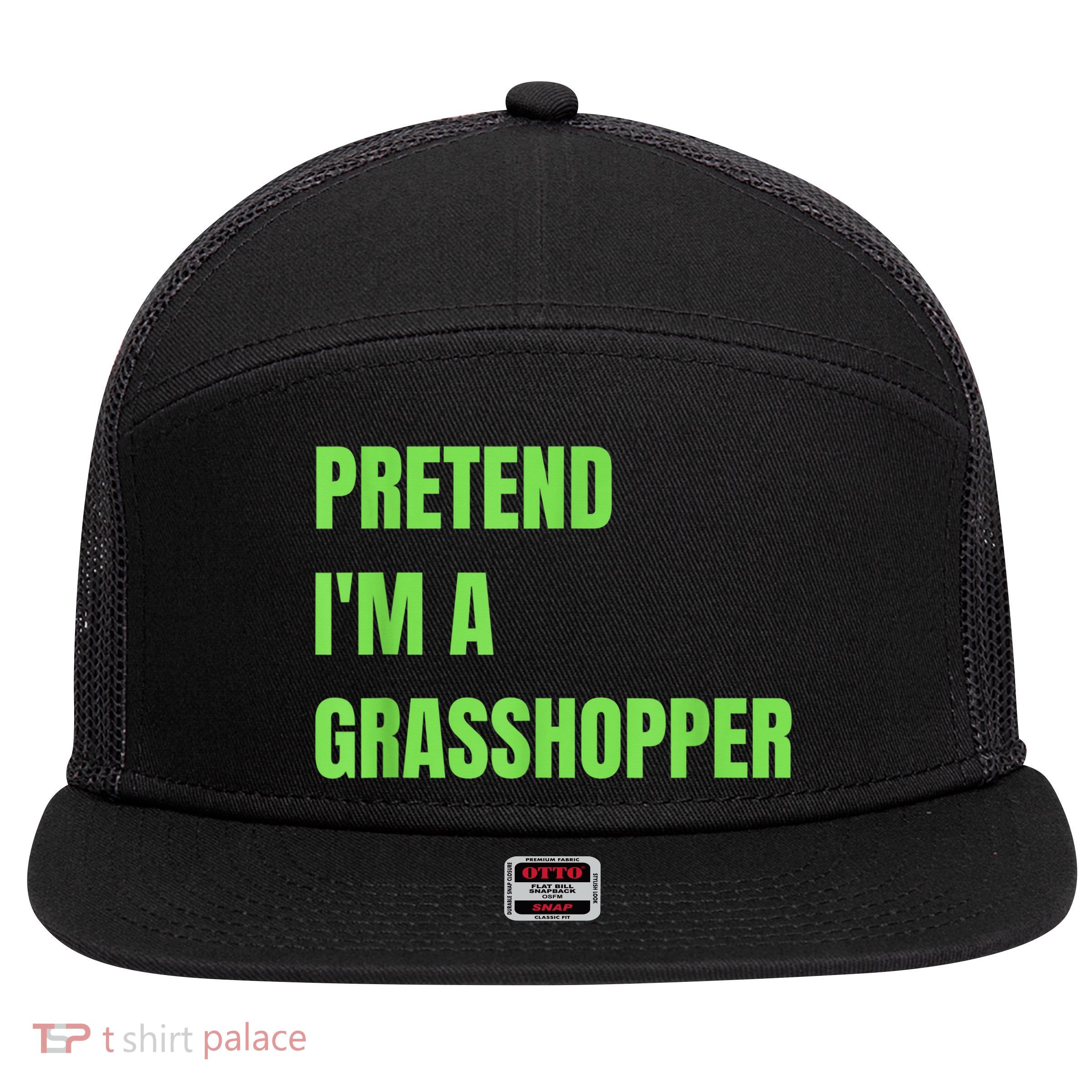 Pretend I'm a Grasshopper Halloween Costume 7 Panel Mesh Trucker Snapback Hat