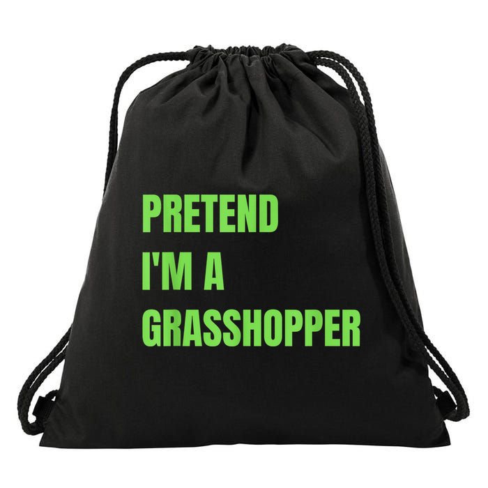 Pretend I'm a Grasshopper Halloween Costume Drawstring Bag