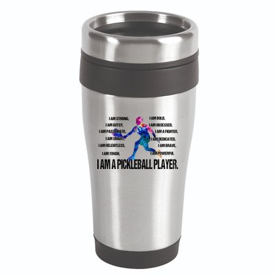 Pickleball I Am Trong 16oz Travel Tumbler
