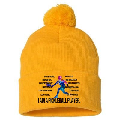 Pickleball I Am Trong Pom Pom 12in Knit Beanie