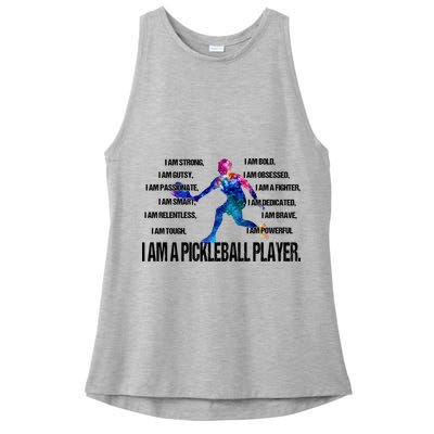 Pickleball I Am Trong Ladies PosiCharge Tri-Blend Wicking Tank