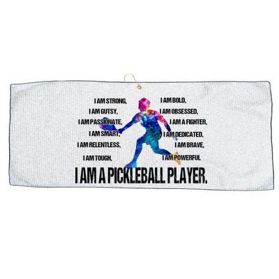 Pickleball I Am Trong Large Microfiber Waffle Golf Towel