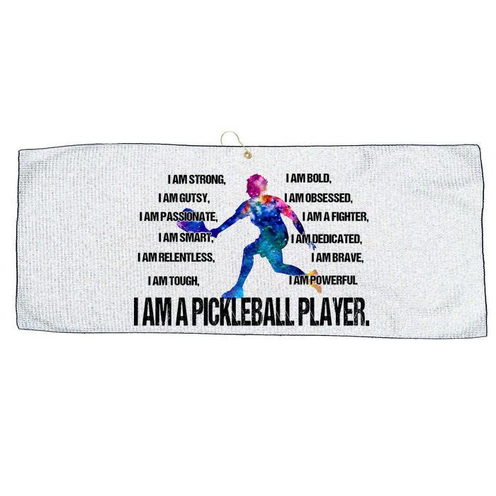Pickleball I Am Trong Large Microfiber Waffle Golf Towel