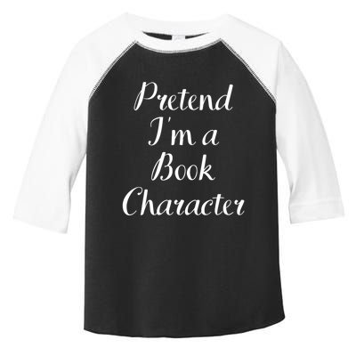 Pretend IM A Book Character Costume Funny Lazy Halloween Toddler Fine Jersey T-Shirt