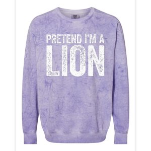 Pretend IM A Lion Matching Costume Colorblast Crewneck Sweatshirt