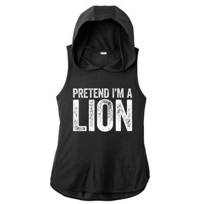 Pretend IM A Lion Matching Costume Ladies PosiCharge Tri-Blend Wicking Draft Hoodie Tank