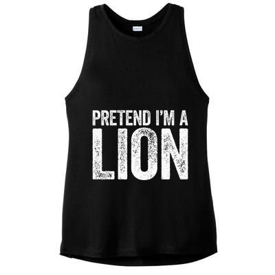 Pretend IM A Lion Matching Costume Ladies PosiCharge Tri-Blend Wicking Tank