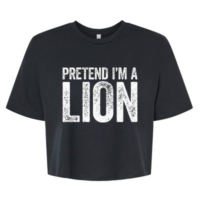 Pretend IM A Lion Matching Costume Bella+Canvas Jersey Crop Tee