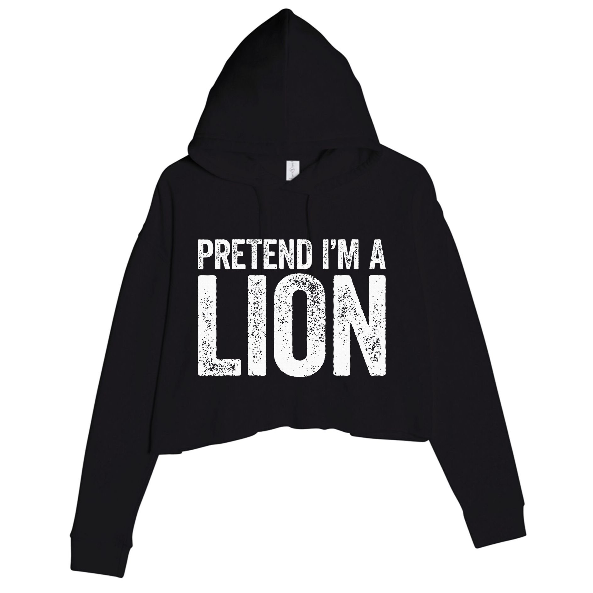 Pretend IM A Lion Matching Costume Crop Fleece Hoodie