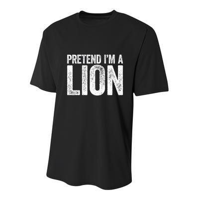 Pretend IM A Lion Matching Costume Youth Performance Sprint T-Shirt