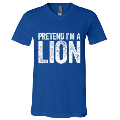 Pretend IM A Lion Matching Costume V-Neck T-Shirt