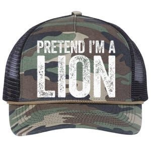 Pretend IM A Lion Matching Costume Retro Rope Trucker Hat Cap