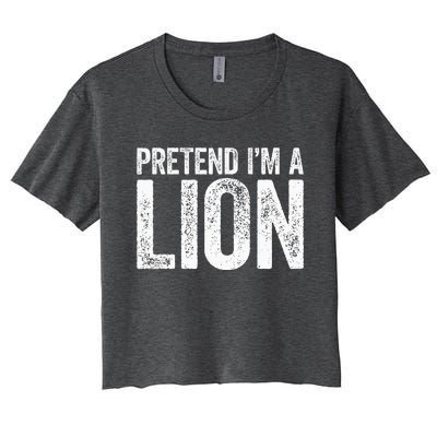 Pretend IM A Lion Matching Costume Women's Crop Top Tee