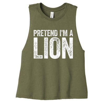 Pretend IM A Lion Matching Costume Women's Racerback Cropped Tank