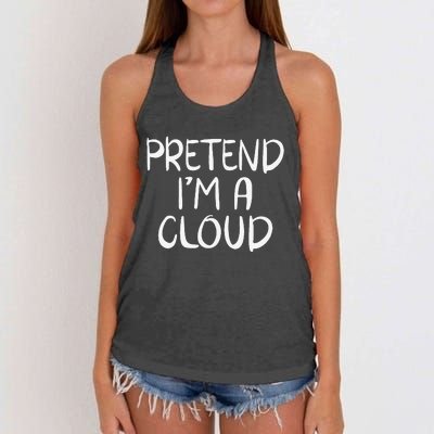 Pretend Im A Cloud Family Lazy Halloween Party Women's Knotted Racerback Tank