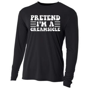 Pretend IM A Creamsicle Funny Halloween Cooling Performance Long Sleeve Crew